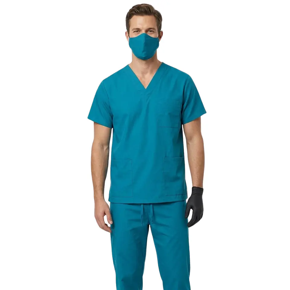 Uniforme Antifluido Cuello V Hombre PLUS 6
