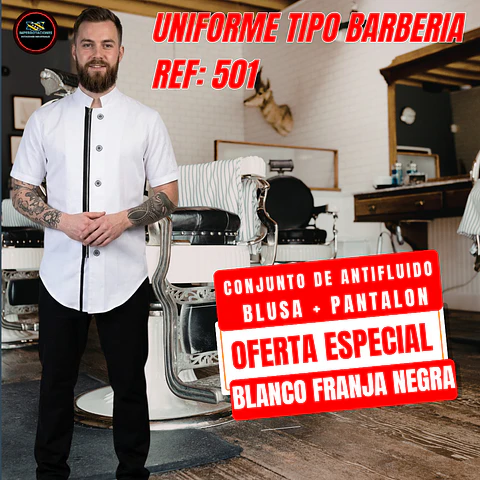 Uniforme Antifluido Tipo Barberia 