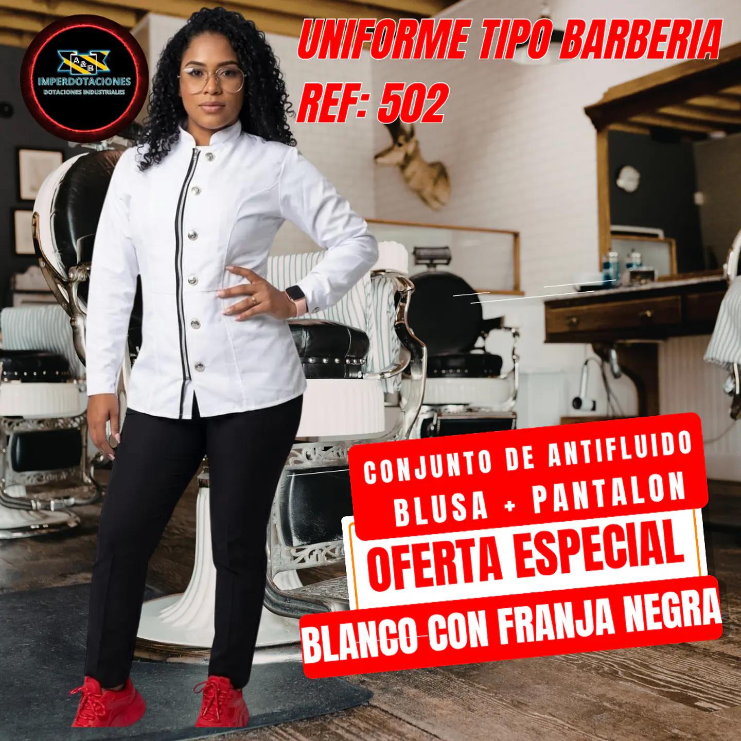 Uniforme Antifluido Tipo Barberia  3