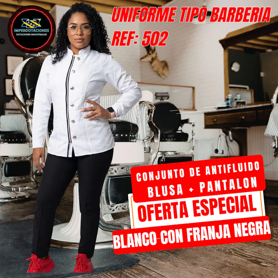 Uniforme Antifluido Tipo Barberia  3