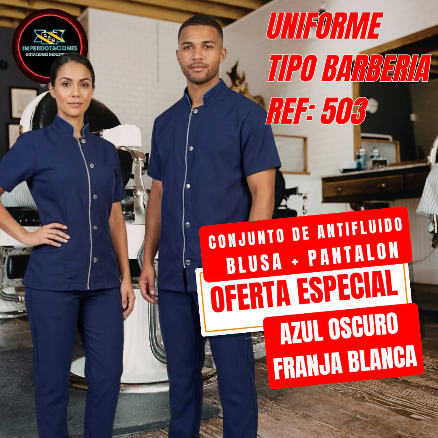 Uniforme Antifluido Tipo Barberia  5
