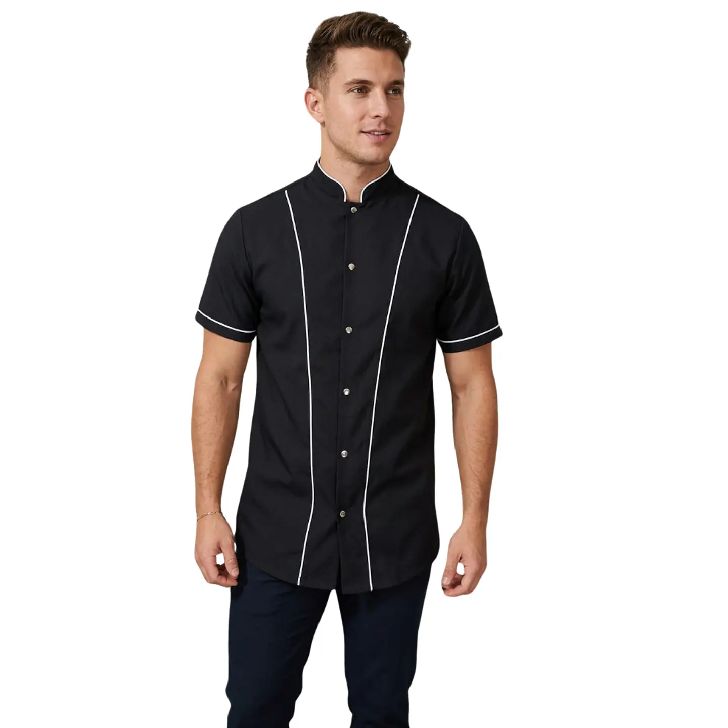 Uniforme Antifluido Tipo Barberia Botones 2