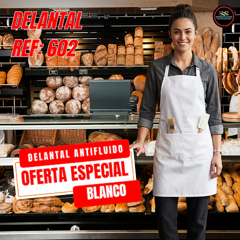 Delantal Antifluido Doble bolsillo 