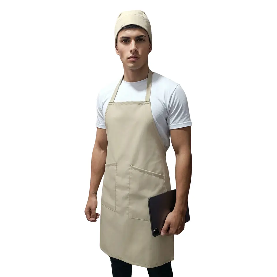 Combo Delantal Antifluido Doble bolsillo + Gorro Pirata  2