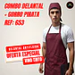 Combo Delantal Antifluido Doble bolsillo + Gorro Pirata  - Miniatura 7