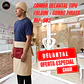 Combo Delantal Antifluido Tipo Faldon bolsillo + Gorro Pirata  - Miniatura 3