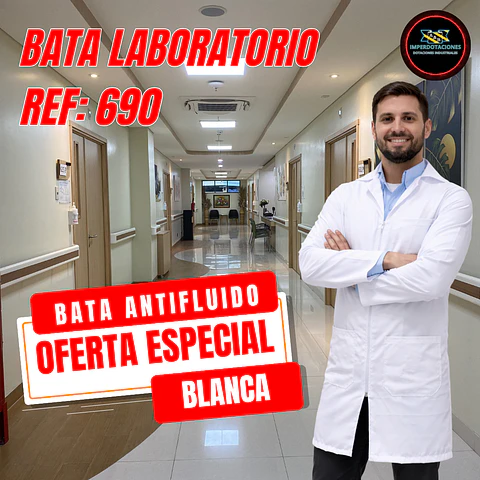 Bata Laboratorio bolsillos 