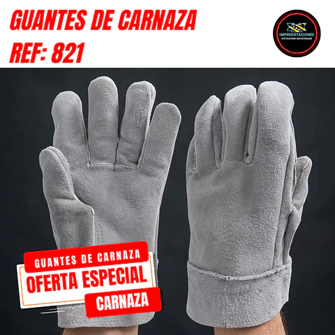 GUANTES CARNAZA GRIS