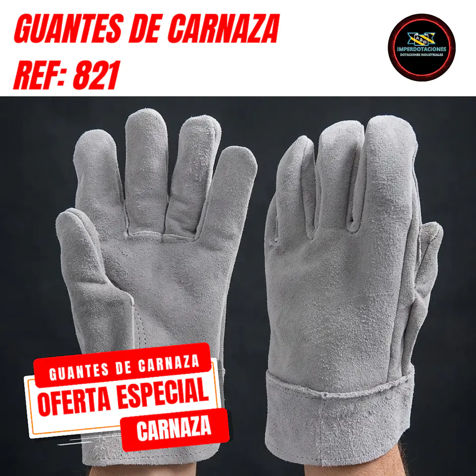 GUANTES CARNAZA GRIS 1