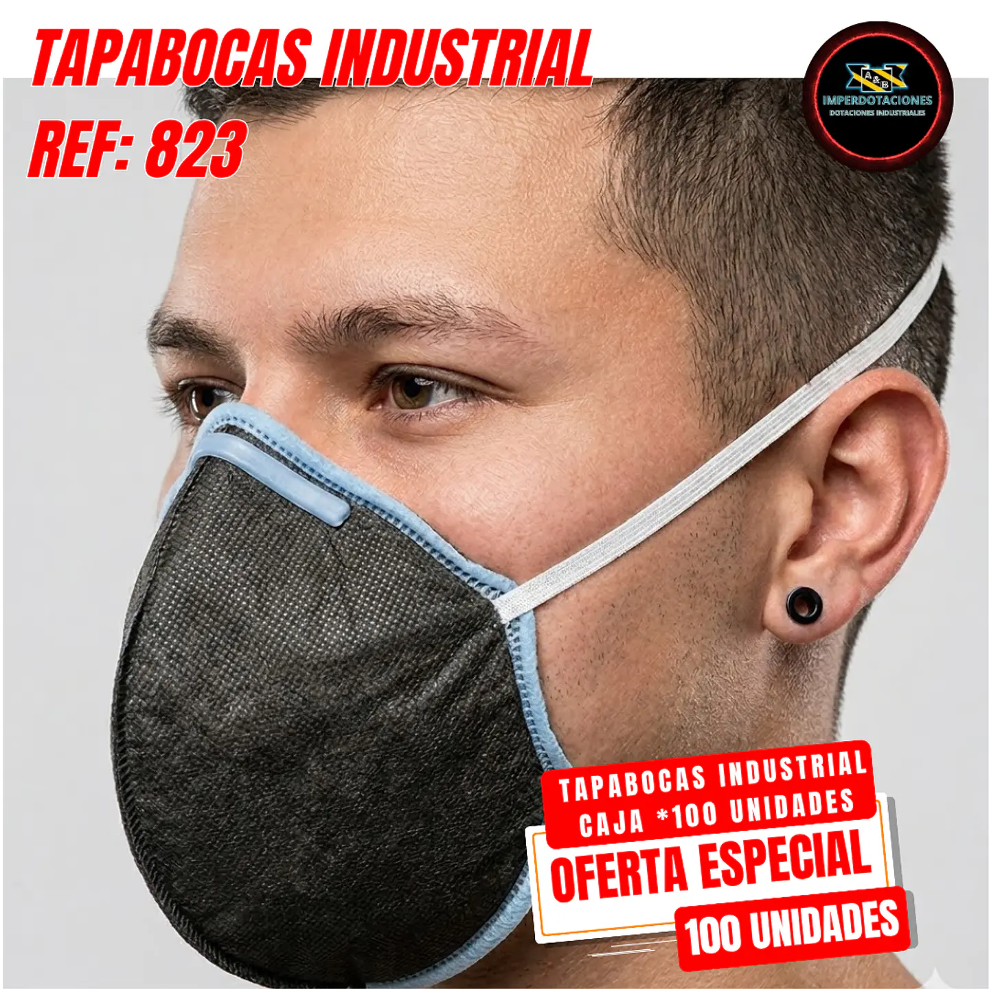 Tapabocas Industrial – Caja x 100 Unidades 1