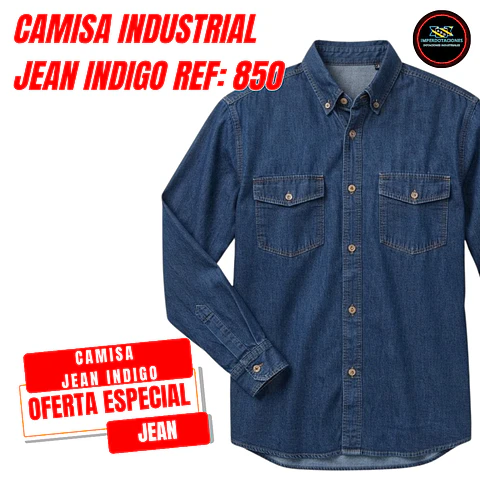 Camisa Industrial Jean Indigo