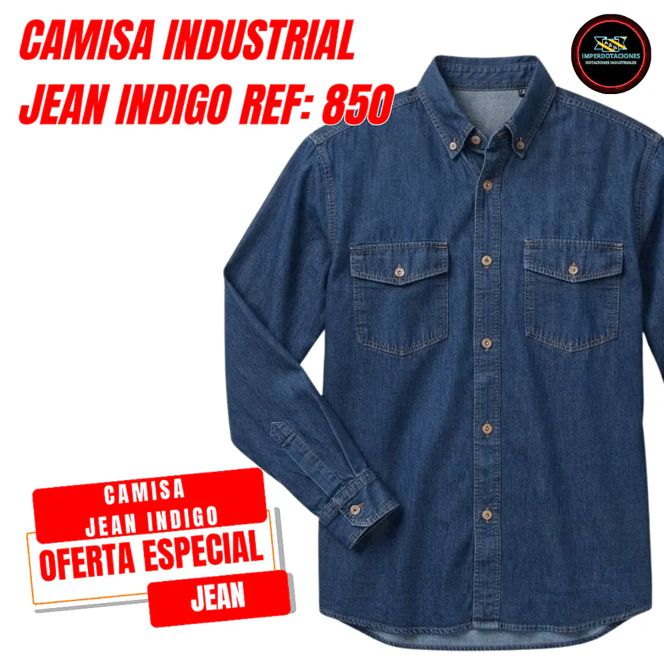 Camisa Industrial Jean Indigo 1