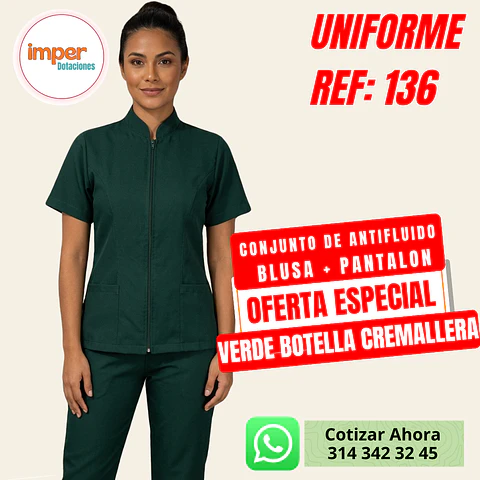 Uniforme Antifluido Cremallera Plus 