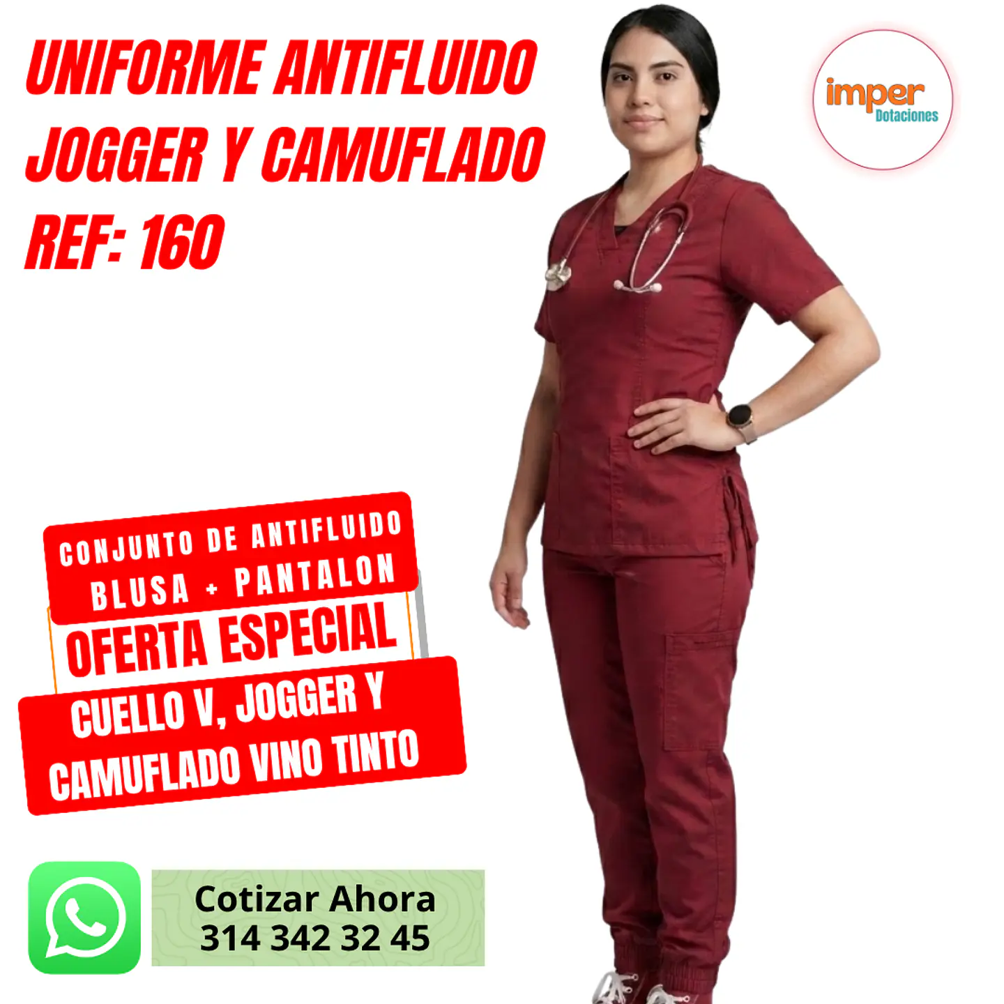Uniforme Antifluido Tipo Jogger y Camuflado 1