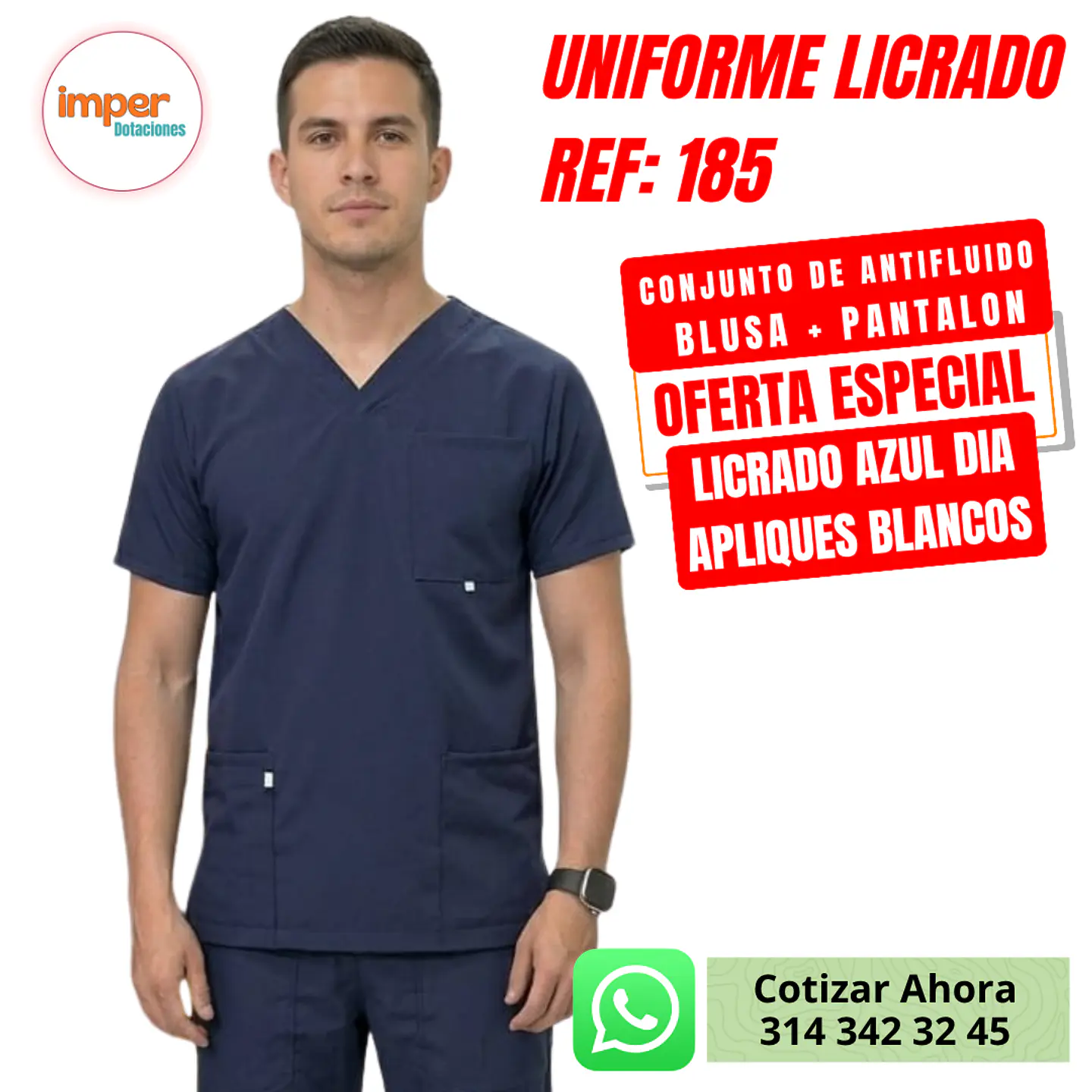 UNIFORME LICRADO ANTIFLUIDO HOMBRE 1