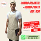 Combo Delantal Antifluido Doble bolsillo + Gorro Pirata  - Miniatura 1