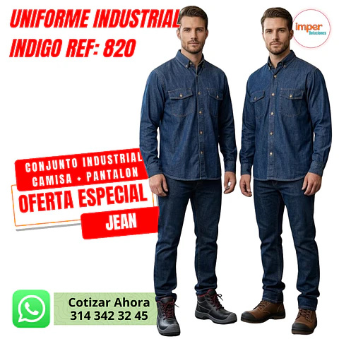 Conjunto blusa + pantalón jean Indigo