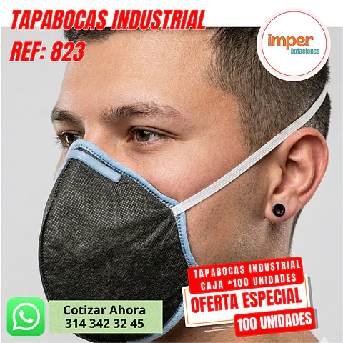 Tapabocas Industrial – Caja x 100 Unidades