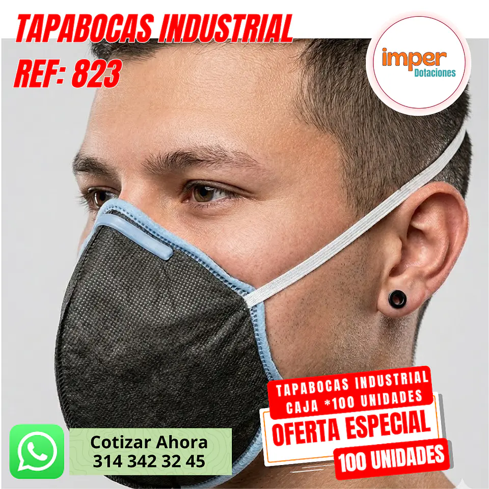 Tapabocas Industrial – Caja x 100 Unidades 1