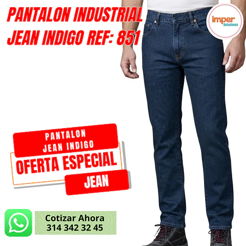 Pantalon Industrial Jean Indigo