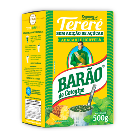 Erva-Mate Tereré Abacaxi com Hortelã - Barão 500g
