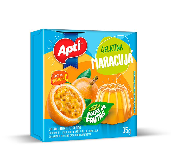 Gelatina em Pó Sabor Maracujá - Apti 35g