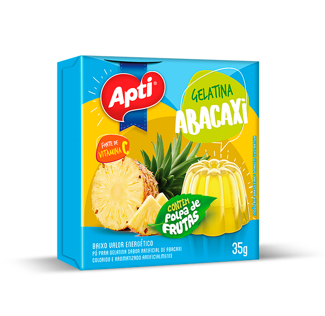 Gelatina em Pó Sabor Abacaxi - Apti 35g