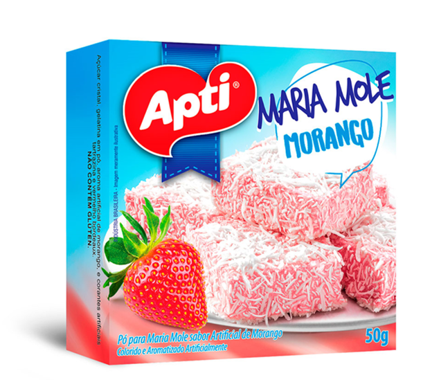 Preparado para Maria Mole Morango - Apti 50g