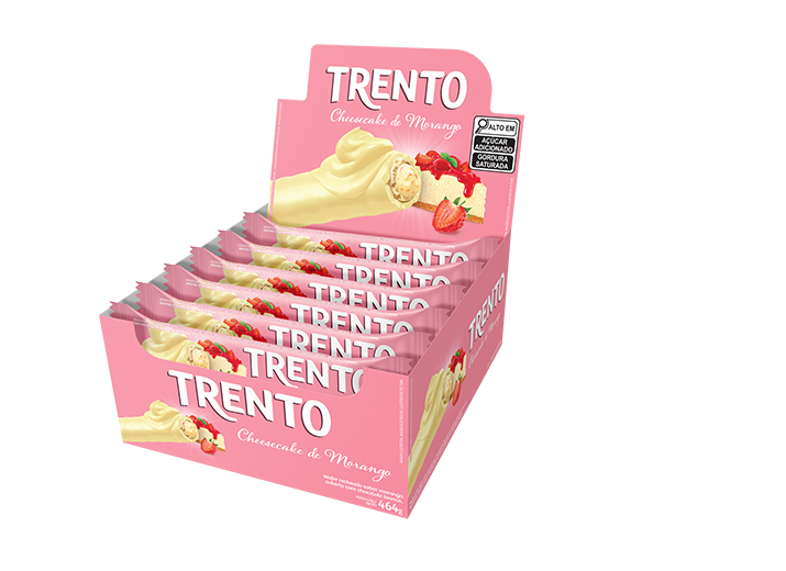 Chocolate Trento Cheesecake de Morango Display 16X32g - PECCIN