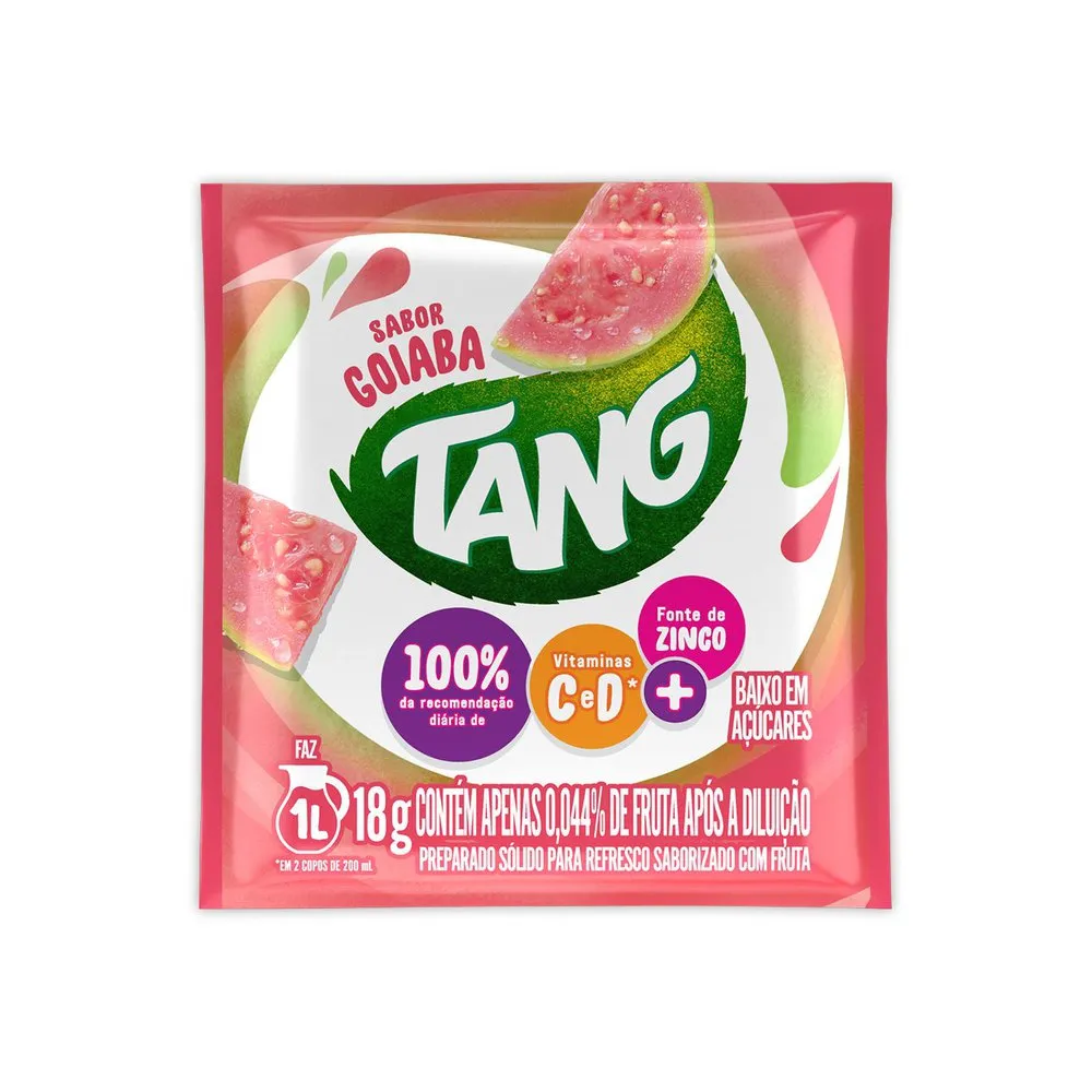 Refresco em pó de  Goiaba Tang 18g