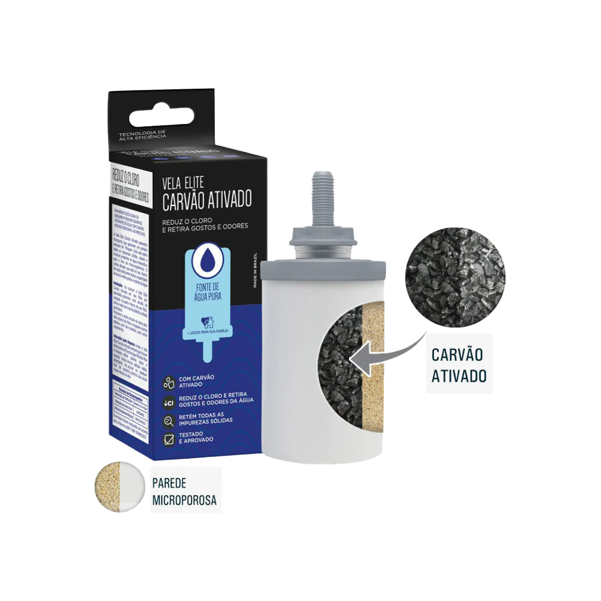 Vela Elite para Filtro com Carvão Ativado