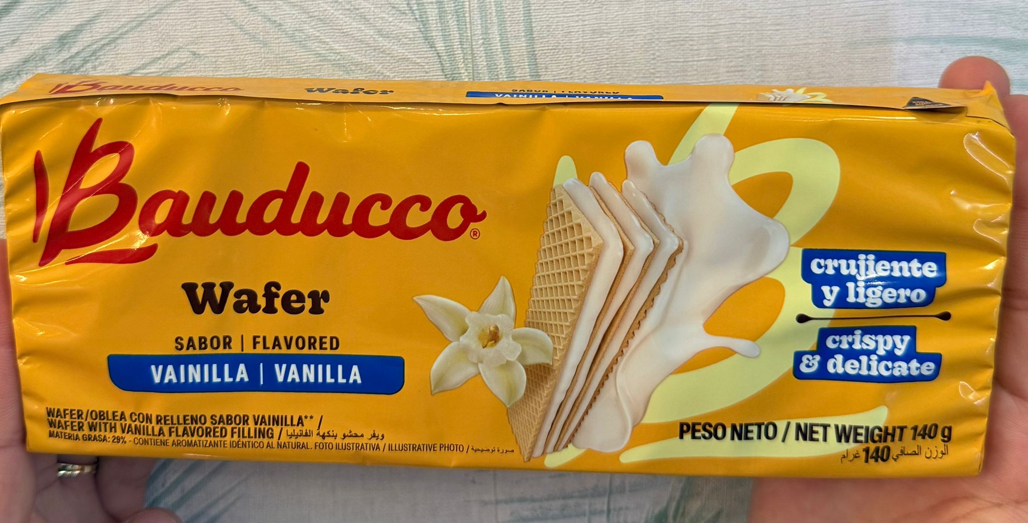 Wafer Bauducco Baunilha 140g 