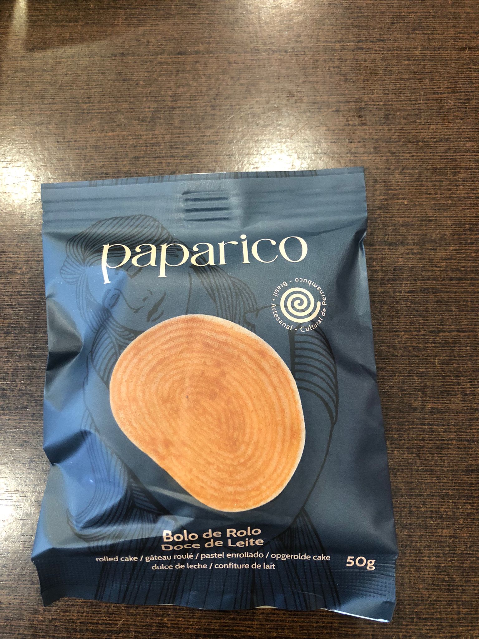 Bolo de Rolo Doce De Leite 50g Paparico 