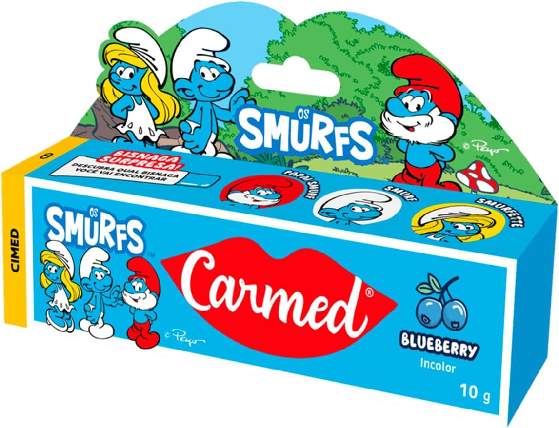 Hidratante Labial os Smurfs Carmed 10g