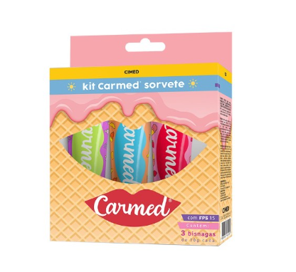 Carmed Sorvete Hidratante Labial 3x10g
