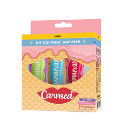 Carmed Sorvete Hidratante Labial 3x10g