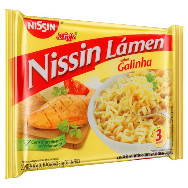 Macarrão Instantâneo Sabor Galinha  nissin 80g (Miojo)