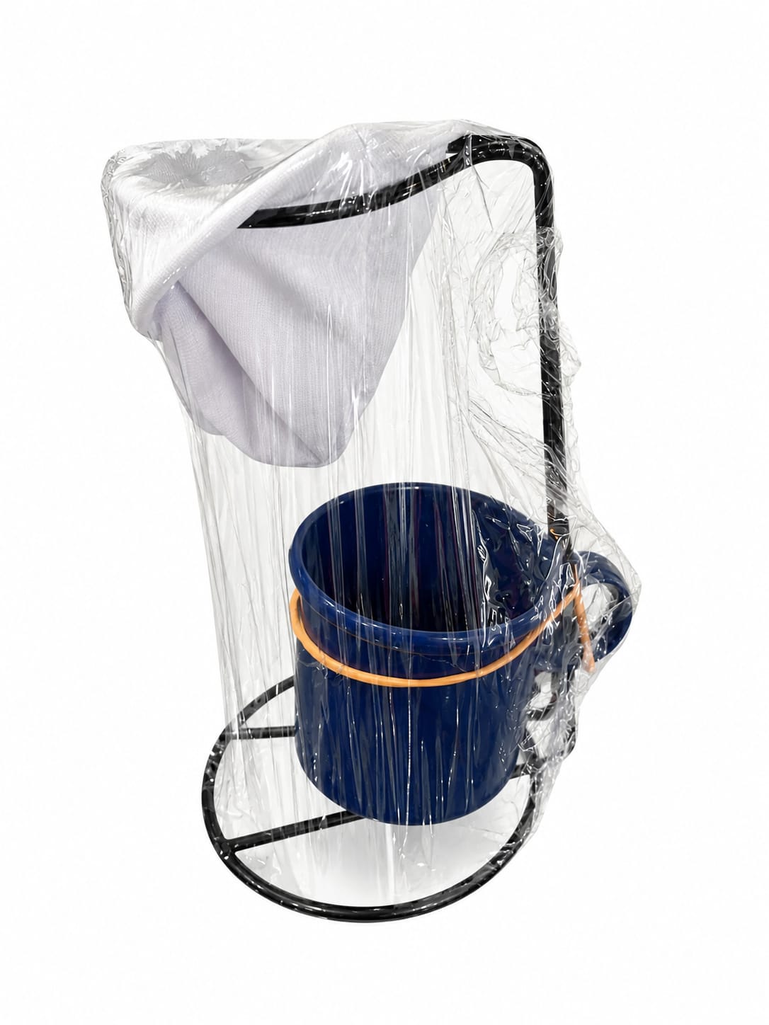 Coador de malha C/Caneca AZUL 