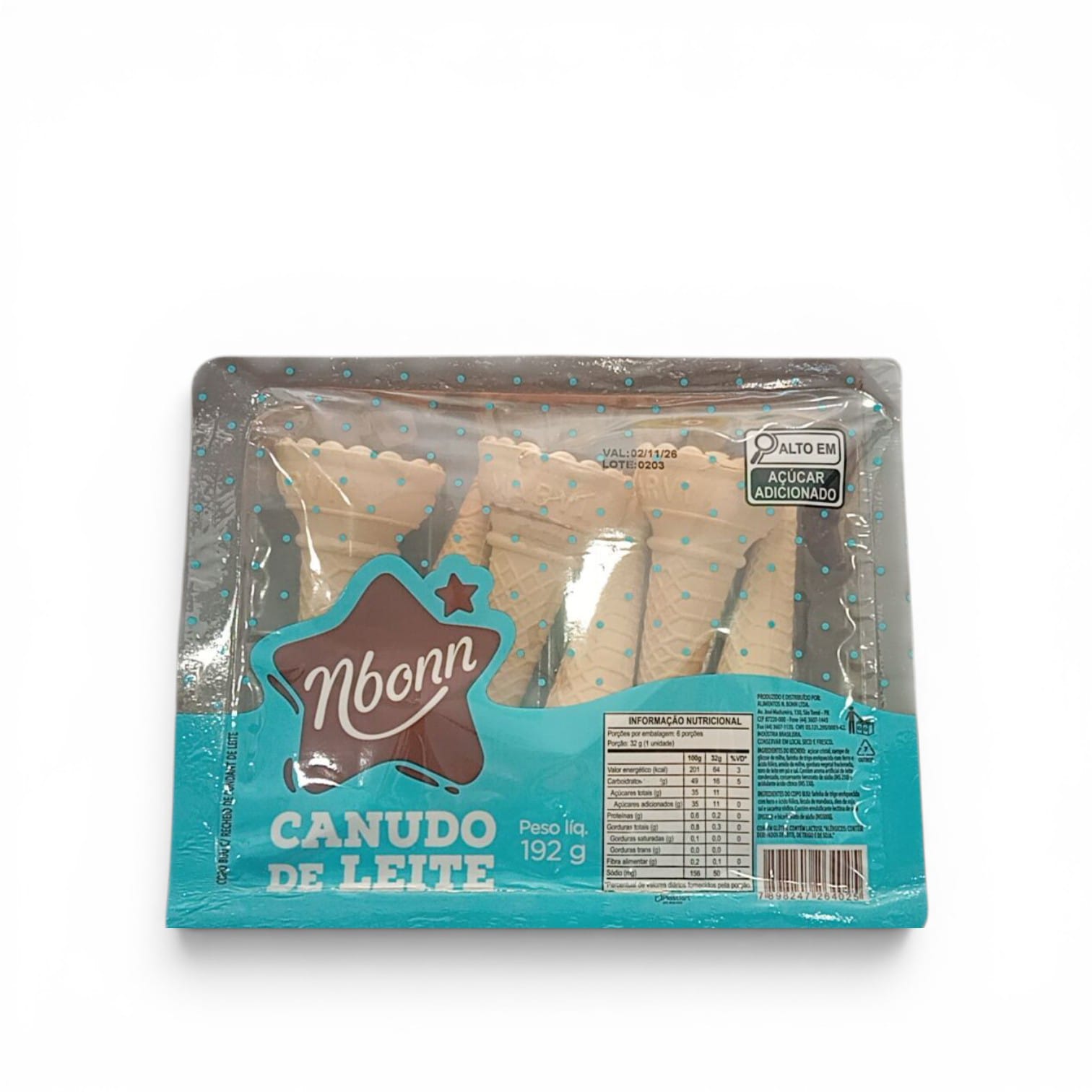 Canudo de leiete Bandeja NBONN 192g