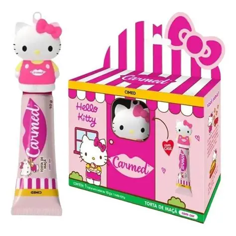 Hidratante Labial Carmed Hello Kitty com Protetor labial –  Torta de Maçã 10g
