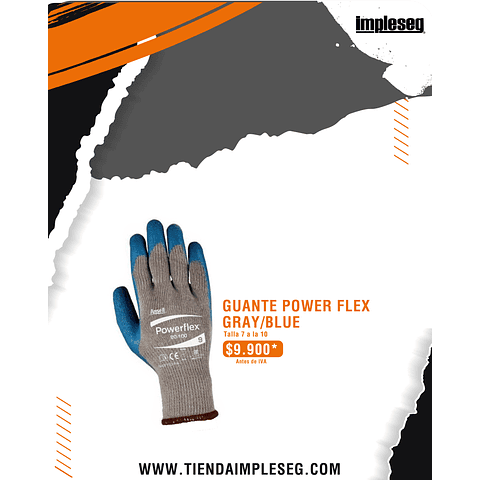 GUANTE POWER FLEX GRAY/BLUE ACTIVARMR 