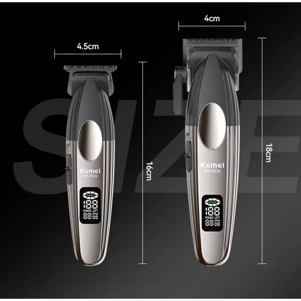 Kit de Cortadora de cabello Profesional KEMEI km-8536