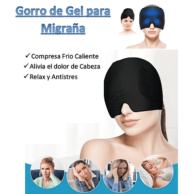 Gorro de Gel Para Migraña Compresa Frio y Caliente  
