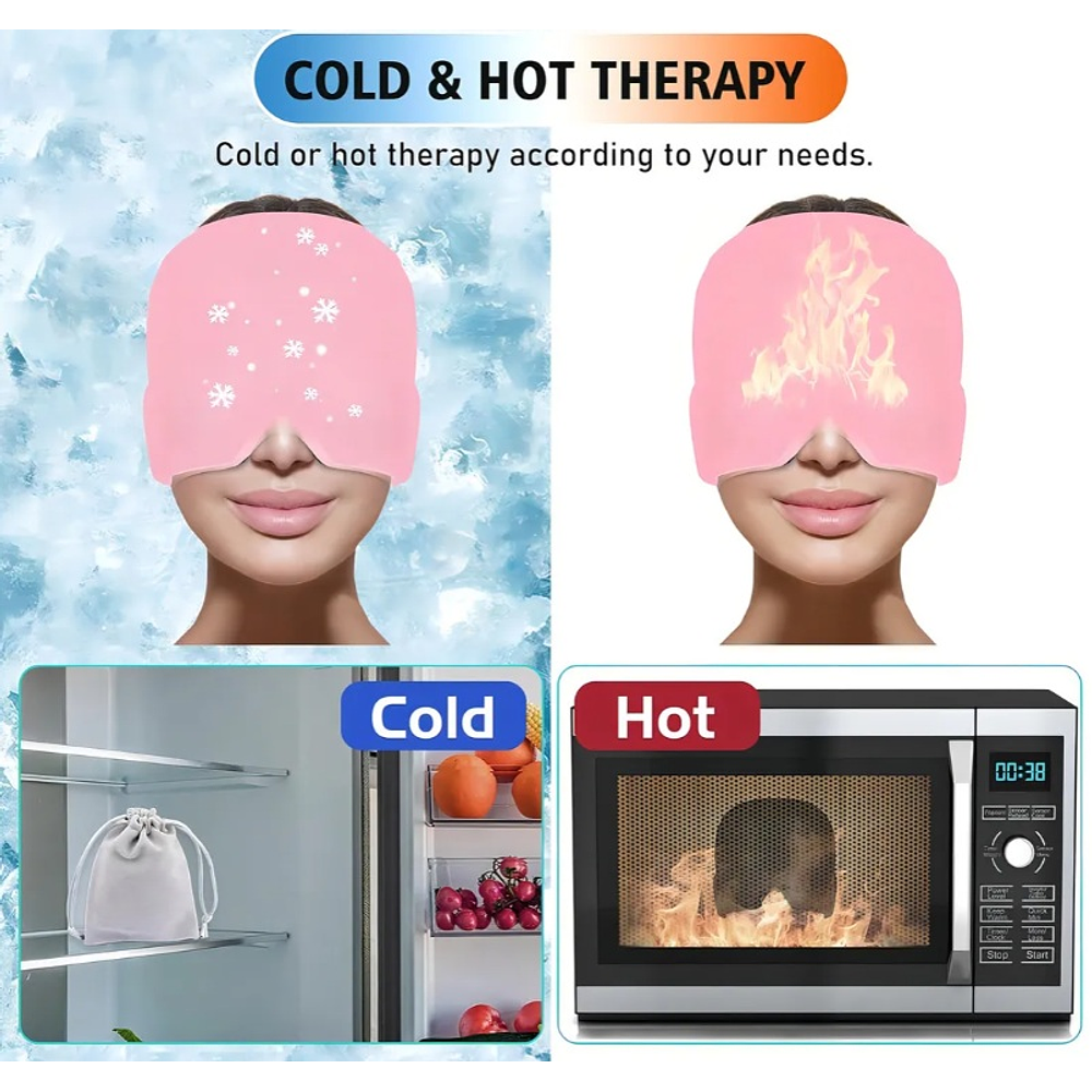 Gorro de Gel Para Migraña Compresa Frio y Caliente  