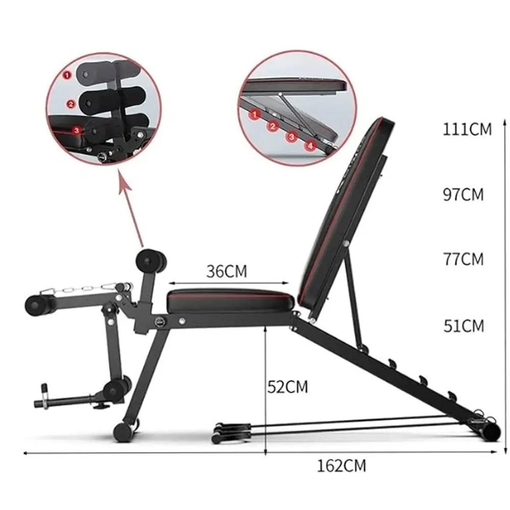 Banca  Ajustable Multifuncional para Entrenamientos Deportivos