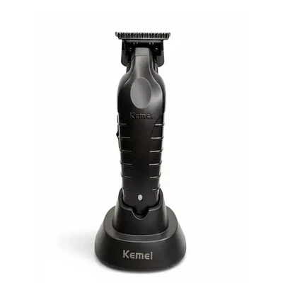 Kemei Trimmer Desbelladora Inalambrica  Con Base Negra