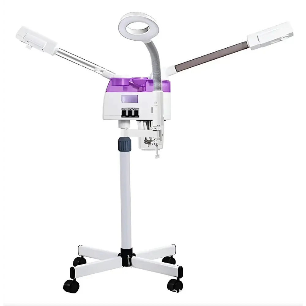 Vaporizador  Luz Ozono Frio Y Calor  Con Pedestal + Lupa led