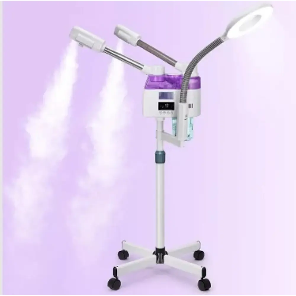 Vaporizador  Luz Ozono Frio Y Calor  Con Pedestal + Lupa led