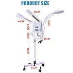 Vaporizador  Luz Ozono Frio Y Calor  Con Pedestal + Lupa led
