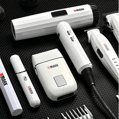 Combo Wmark Pro. NG-8635 6 en 1 Afeitadora y Secador Blanco